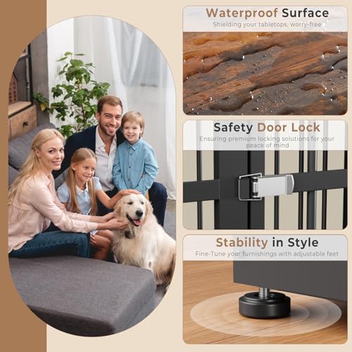 XL Wooden Dog Crate with 3 Doors B829145