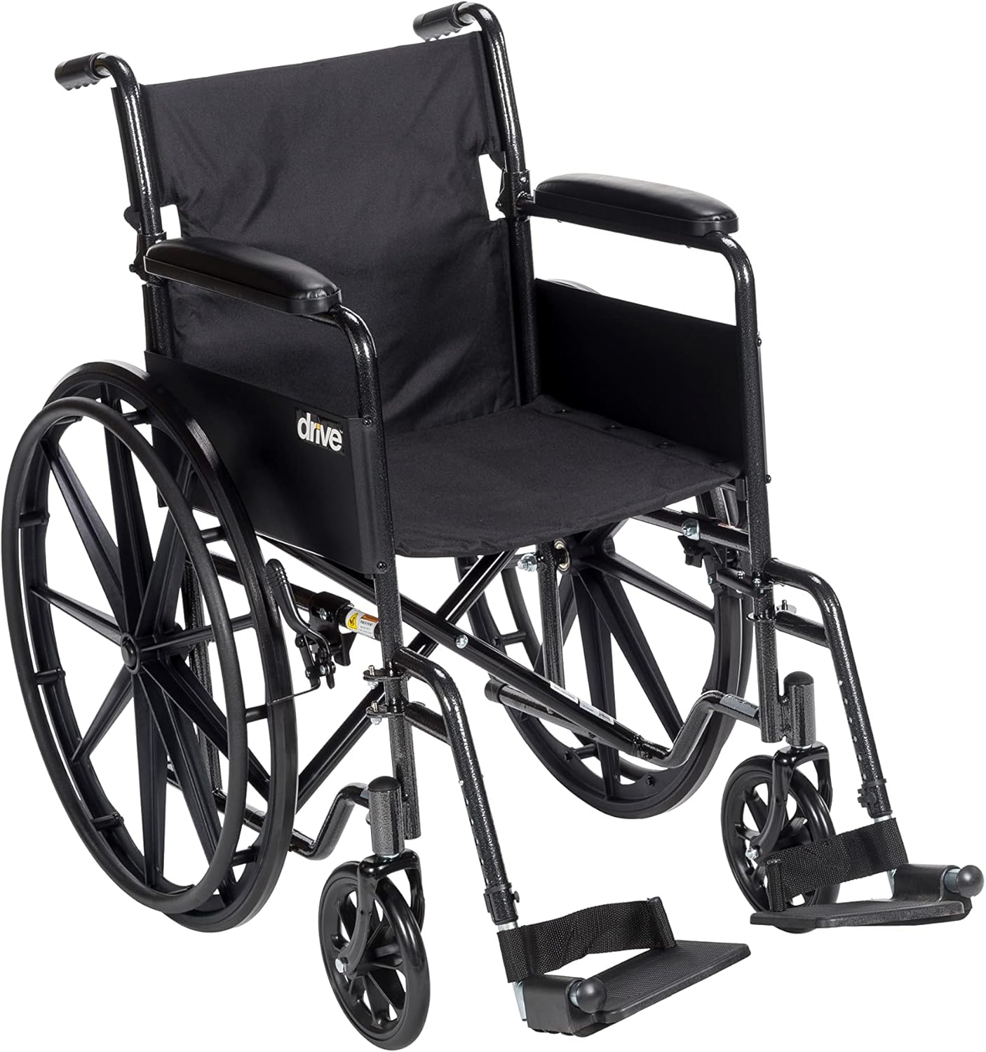 Folding Transport Wheelchair with Full Arms and Removable Swing-Away Footrest M468705