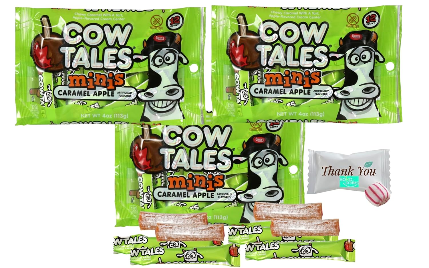 Caramel Apple Caramel Cow Tales Minis 3 Bags A6995