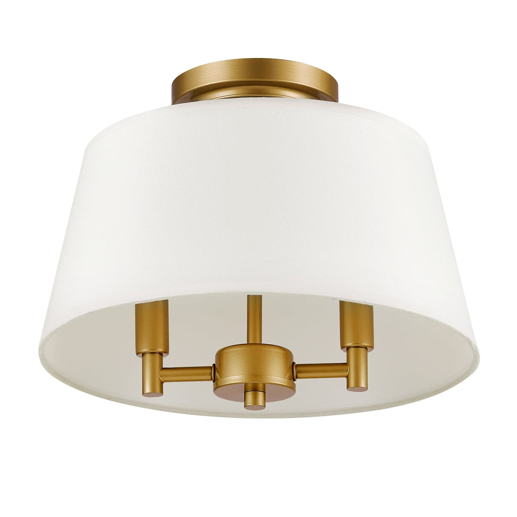 2-Light Flush Mount Burnished Brass T27260