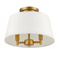 2-Light Flush Mount Burnished Brass T27260