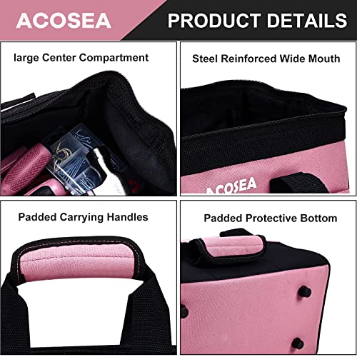Pink 13 Inch Tool Bag with 12 Storage Pockets M297