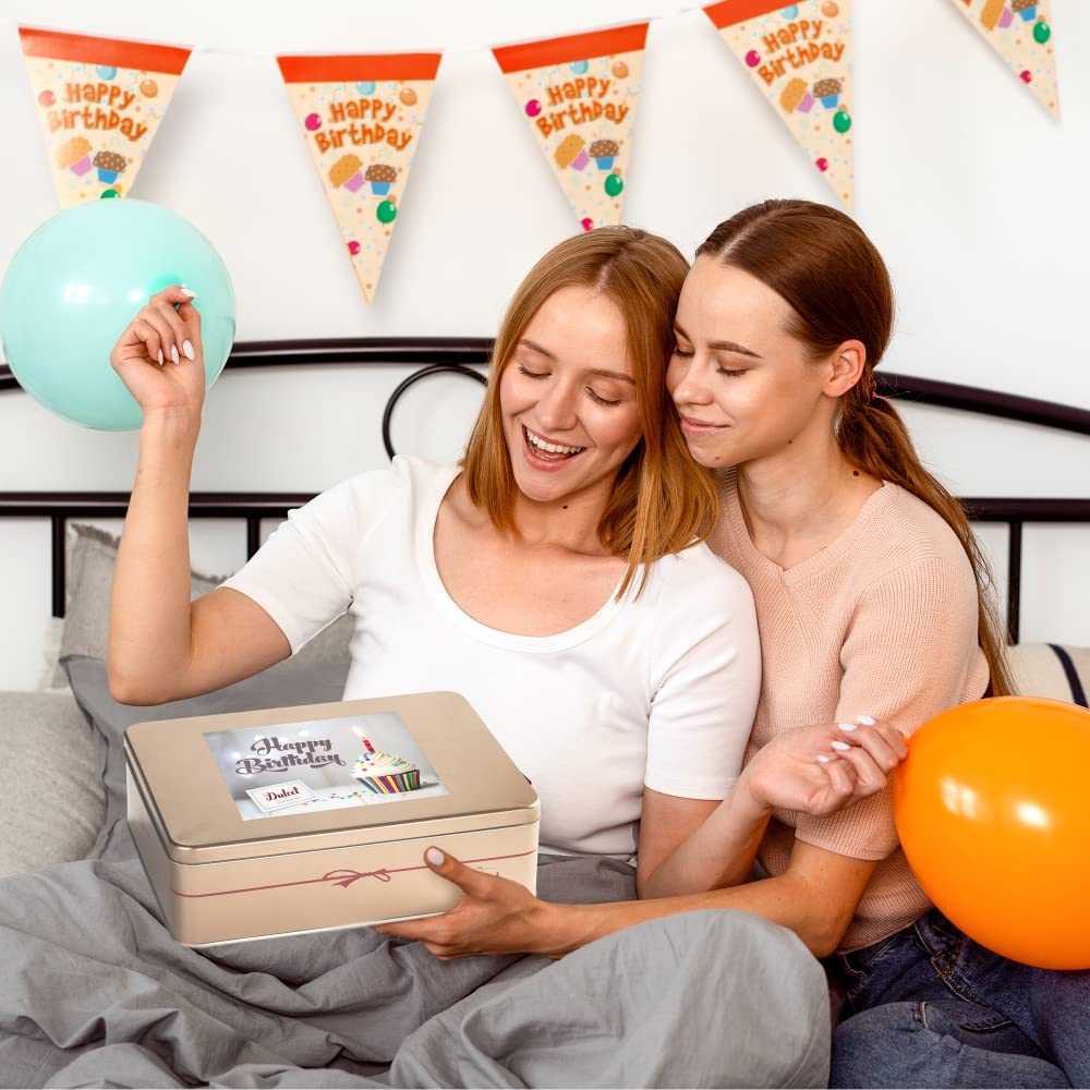 Gift Basket in Tin with Balloons, Candles H4662