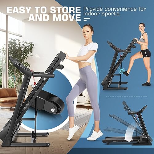 Folding Treadmill with 15% Auto Incline and Bluetooth Speaker X420
