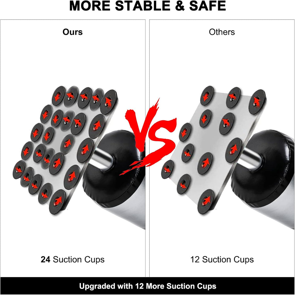 Black Freestanding Punching Bag with Suction Cup Steel Base Q9535
