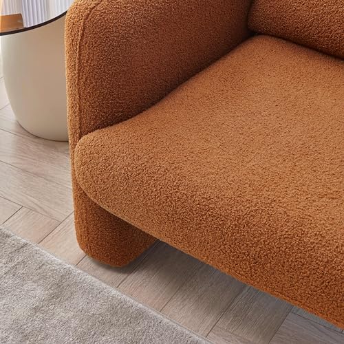 Cream Lambskin Sherpa Fabric Accent Chair B482