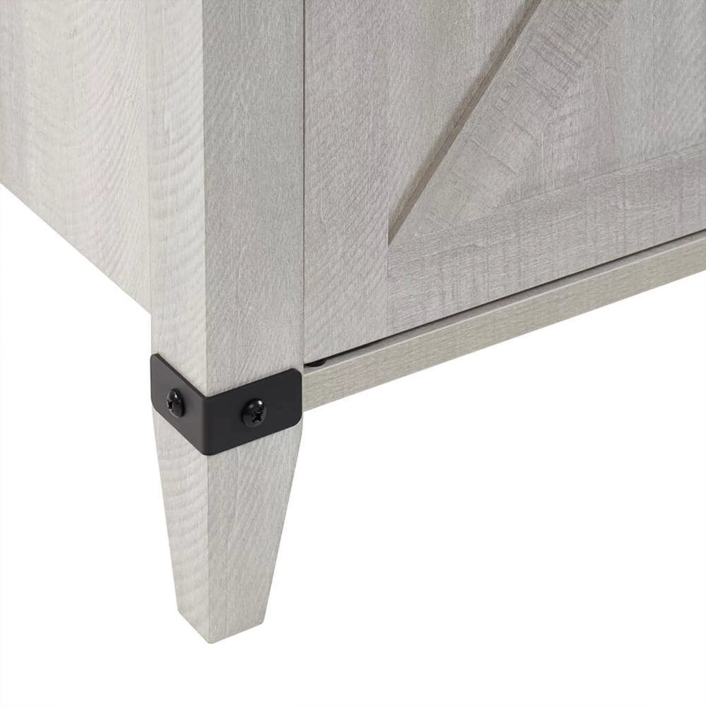 Grey Freestanding Wooden Electric Fireplace TV Stand Console K205501