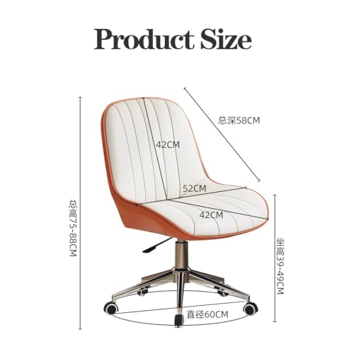 Criss Cross Chair with Wheels, Adjustable Height, Ergonomic Swivel Vanity Chair (Gray) Z195257