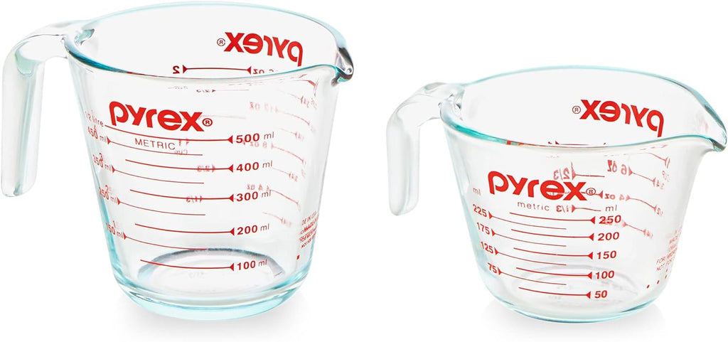 2 Piece Glass Measuring Cup Set D867