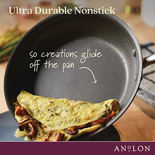 Bronze 4 Quart Hard Anodized Nonstick Saute Fry Pan N71179