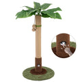 35" Tall Sisal Rope Cat Scratching Post with Hanging Ball and Cat Toys W705680