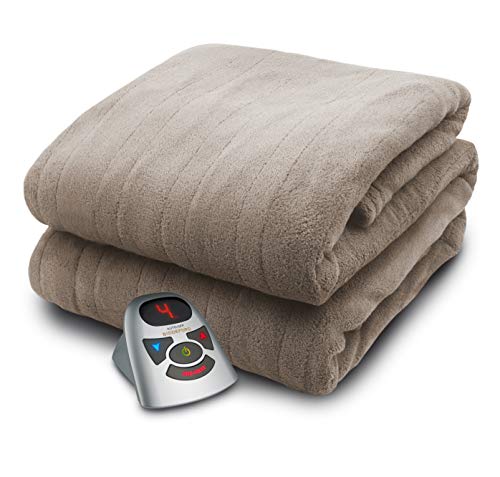 Grey King Micro Plush Electric Heated Blanket with Digital Controller T718038