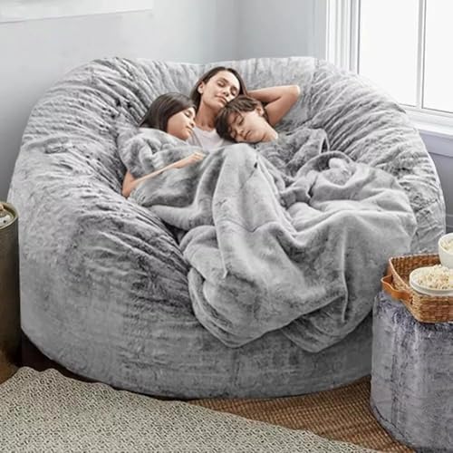 Light Grey 6FT Oversize Bean Bag Chair Cover C929062