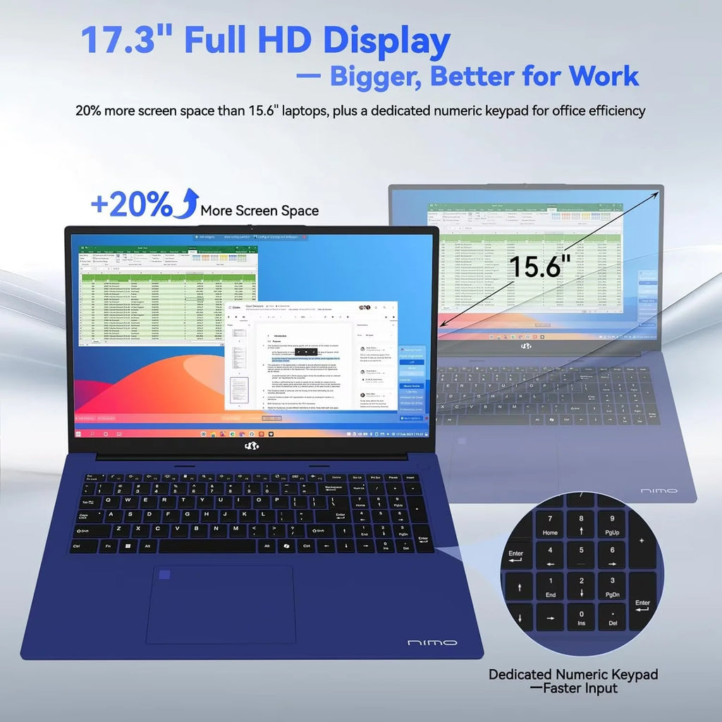 17.3" Gaming Laptop, AMD Ryzen 7 7735HS, 16GB DDR5 RAM, 1TB SSD, Radeon 680M, Backlit Keyboard L649203