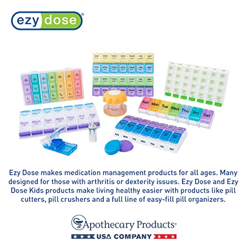 Weekly AM/PM Pill Case, 4 Times a Day, Blue K7366