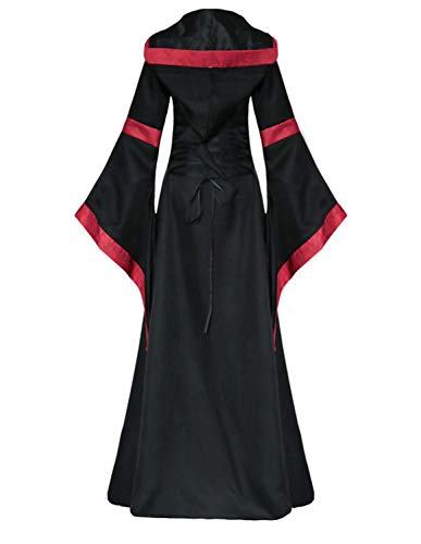 Victorian Witch Halloween Costume Hooded Gown Dress M248794
