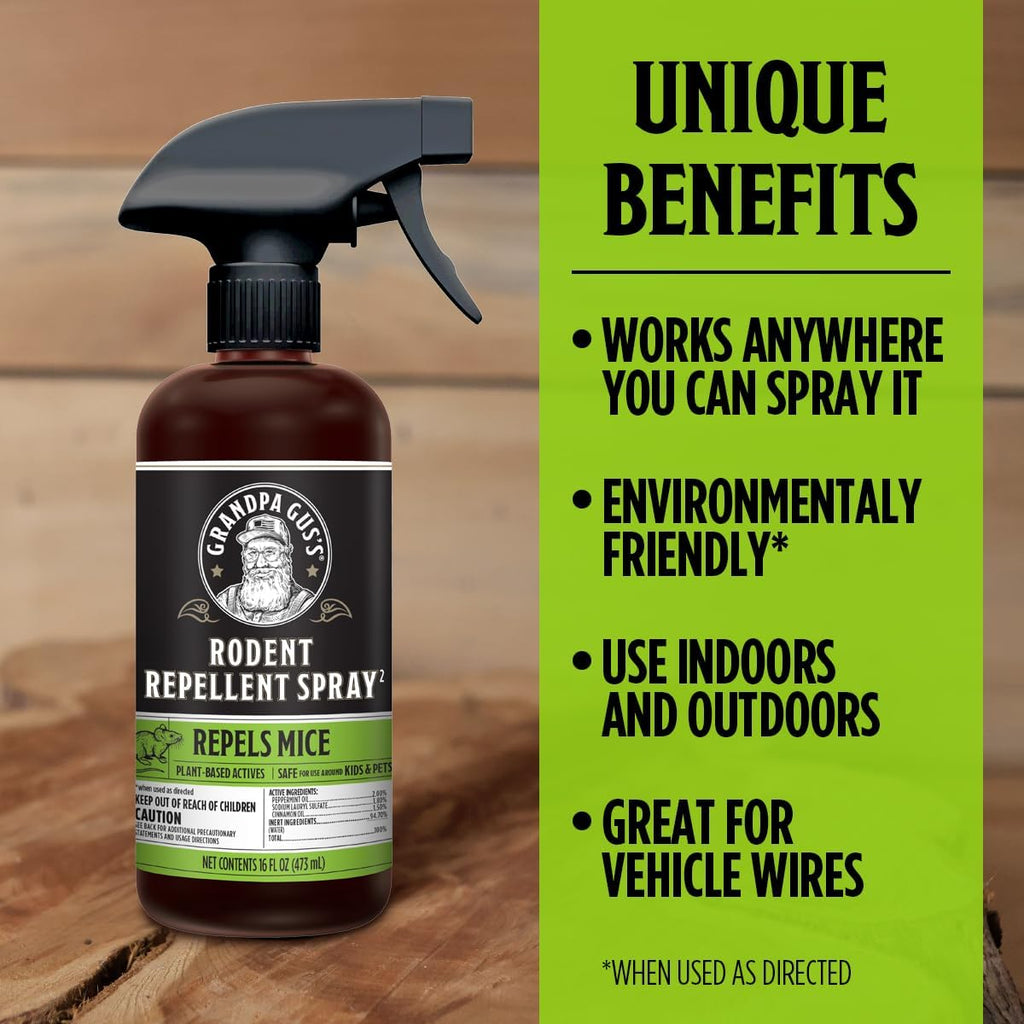 16 fl oz Peppermint & Cinnamon Oil Rodent Repellent Spray H656
