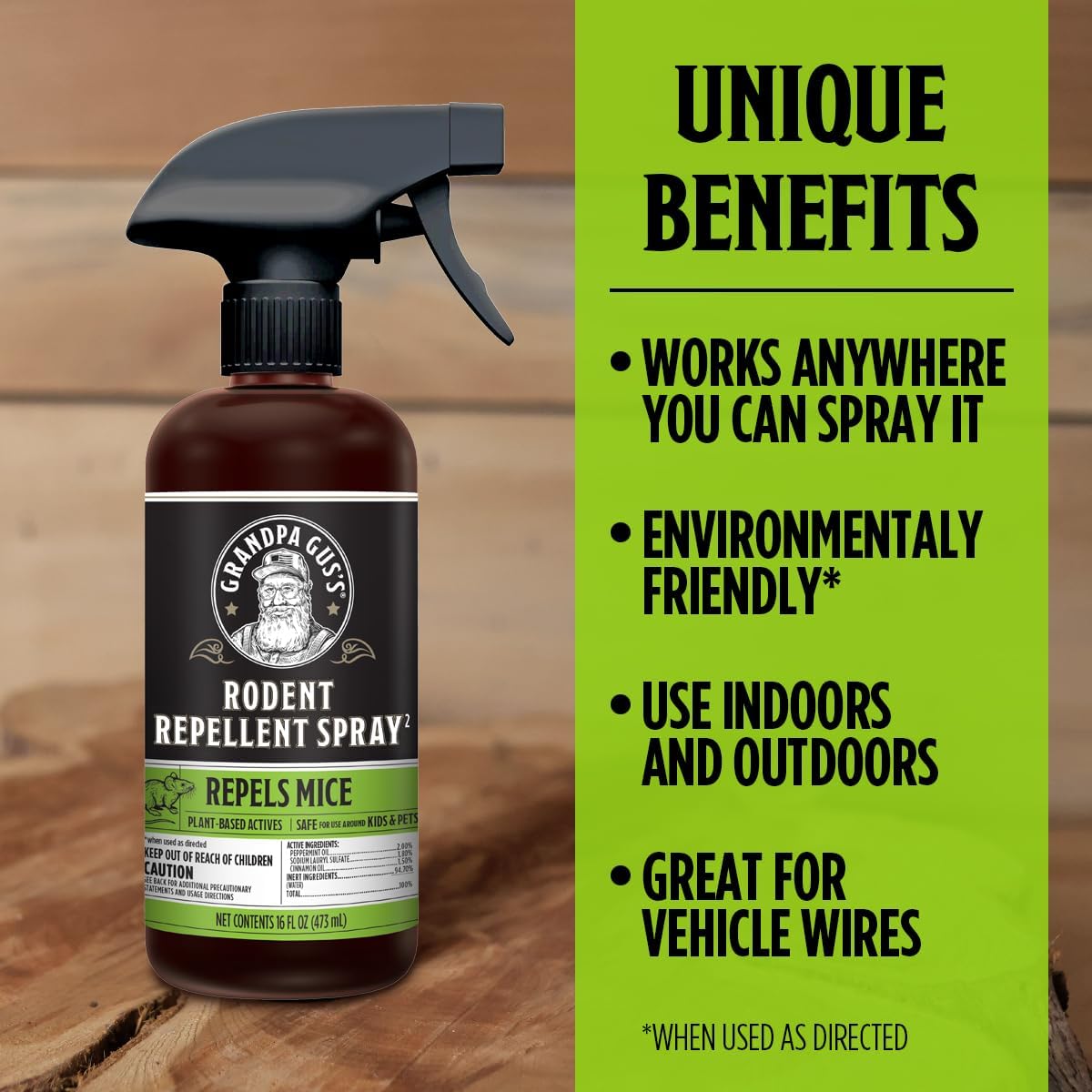 16 fl oz Peppermint & Cinnamon Oil Rodent Repellent Spray H656