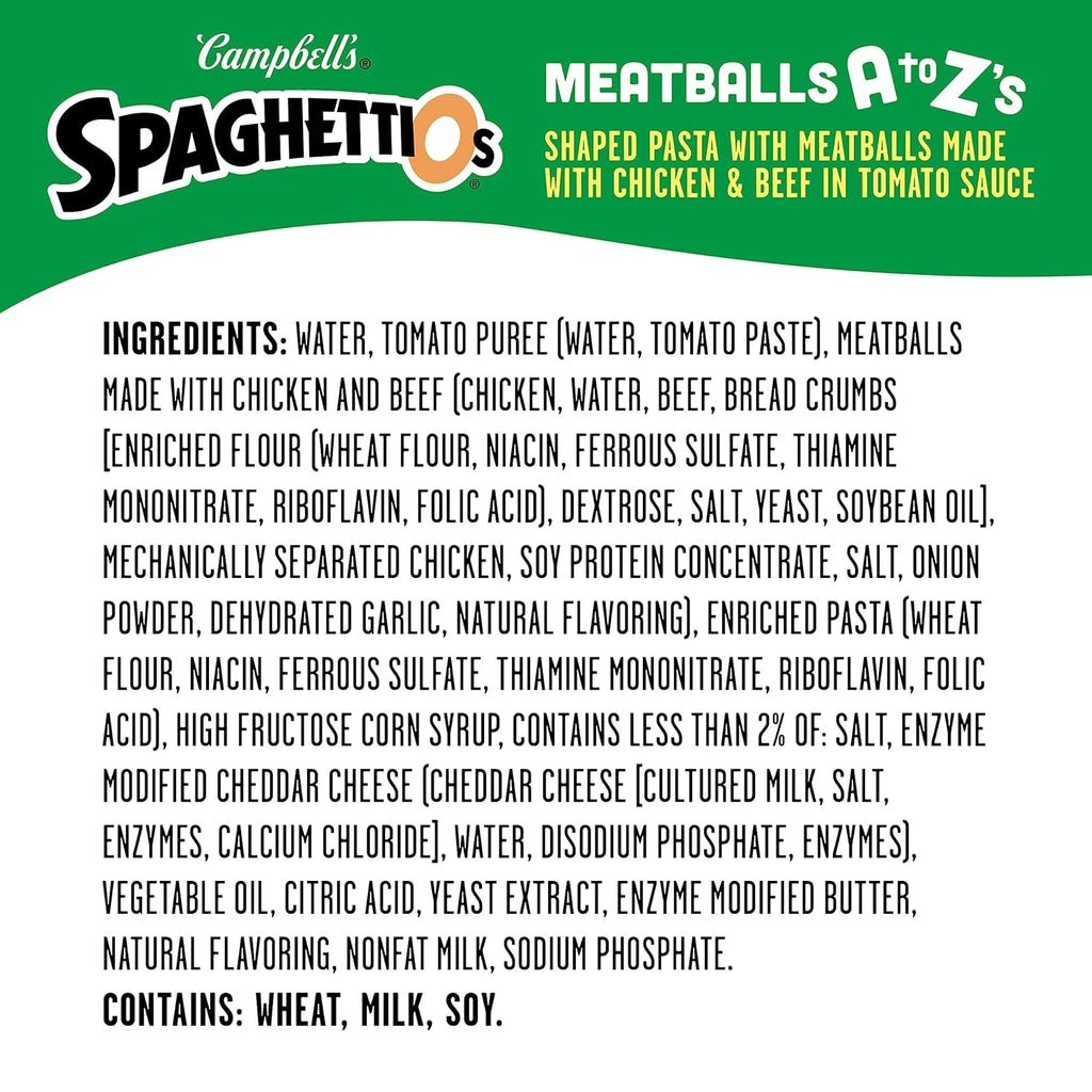 15.6 oz Canned Pasta with Meatballs (Pack of 4) I59128
