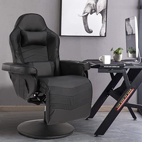 Blue PU Leather Gaming Recliner Chair with Massage D13961