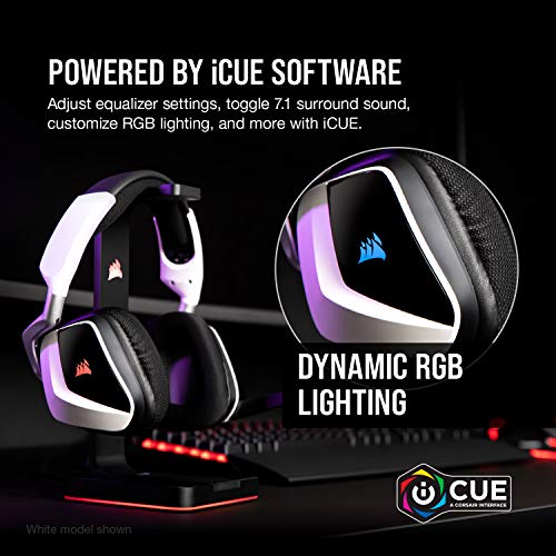 White Wireless Gaming Headset with Microfiber Mesh Earpads N59594