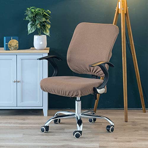 Silver Stretchable Office Chair Cover 2 Pcs R61335