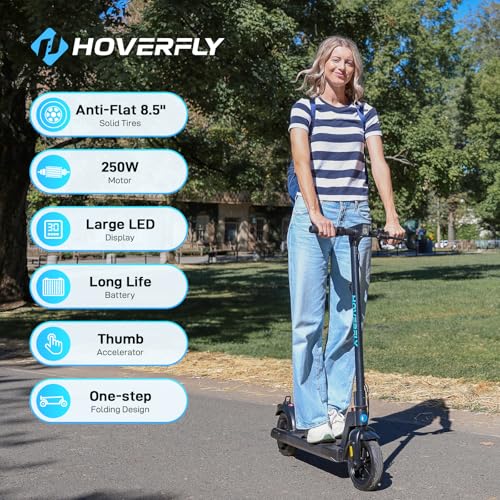 Electric Scooter with 8.5" Solid Tire, 250W Motor, Foldable H696896