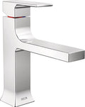 Chrome Single Hole Bathroom Sink Faucet with Metal Push-Pop Drain J5521