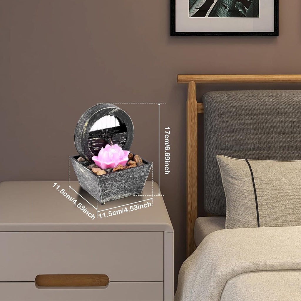 Tabletop Water Fountain with Light Z3127
