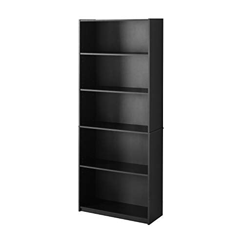 Black 5-Shelf Bookcase V8720