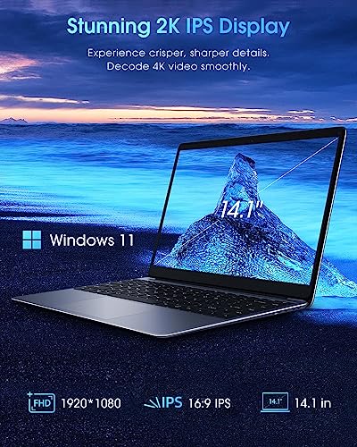 14.1'' Laptop, 256GB SSD, 8GB RAM, Intel Celeron N4020, 2K FHD IPS Display U770