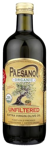 Organic Unfiltered Extra Virgin Olive Oil 33.8 Fl Oz Glass C714