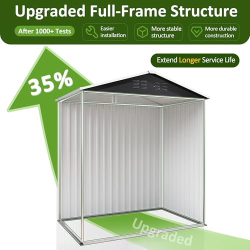 Grey Metal Outdoor Storage Shed E91410