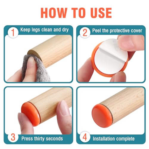 24 PCS 3M Adhesive Furniture Sliders N61190