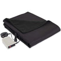 Navy Blue MicroFleece Electric Heated Throw Blanket I77646