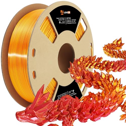 3D Printer Filament Tricolor PLA Filament 1.75mm Silk Rainbow Filament Green-Red-Blue 2.2lbs/Spool X980