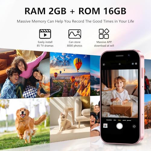 Black 3.0'' Touch Screen Mini Smartphone 2000mAh Dual SIM Quad Core 2GB+16GB F559667