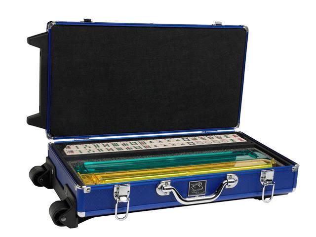 White Ivory Tiles Wheeled Aluminum Case N73319
