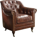 Vintage Dark Brown Top Grain Leather Chair T8458