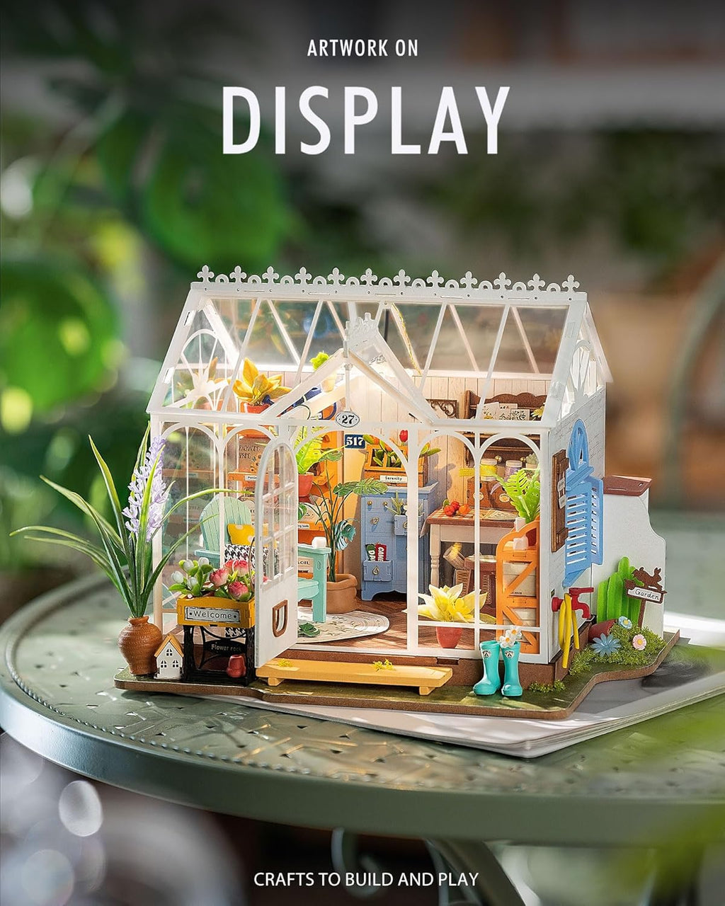 9.6" DIY Miniature Dollhouse Kit with LED X80637