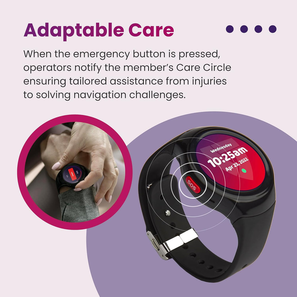 Water-Resistant 4G GPS Medical Alert Smartwatch for Seniors M528
