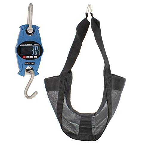 Digital Hanging Scale Blue Calf Scale & Calf Sling for Weighing 660 lb Mini Crane Scale & Livestock Sling E4677