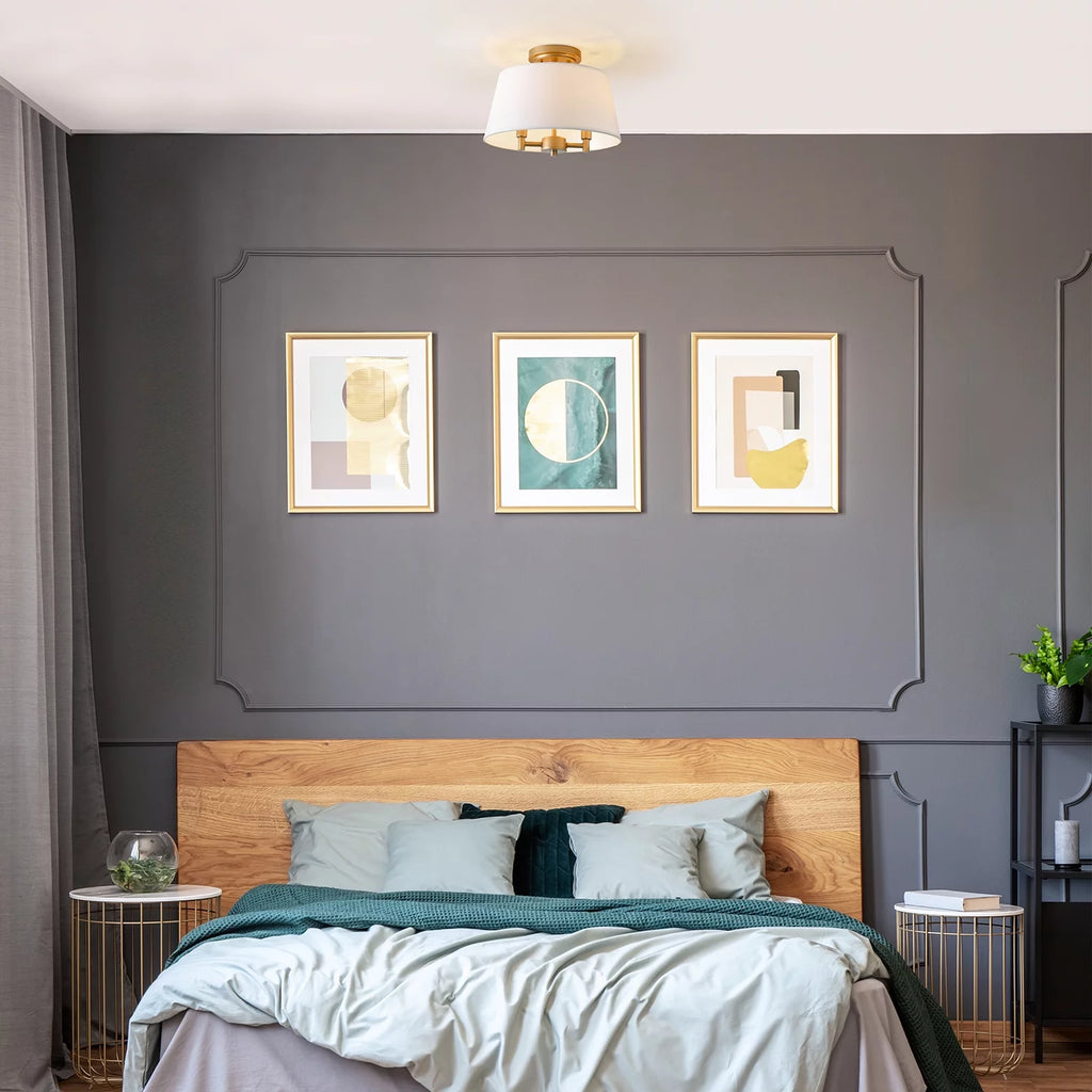 2-Light Flush Mount Burnished Brass T27260