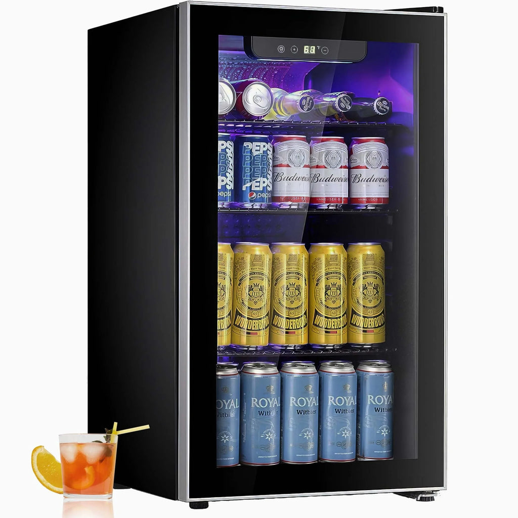 3.2 Cu.ft Beverage Refrigerator Cooler Mini Fridge J1755