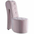 Pink Velvet Shoe Chair V601874