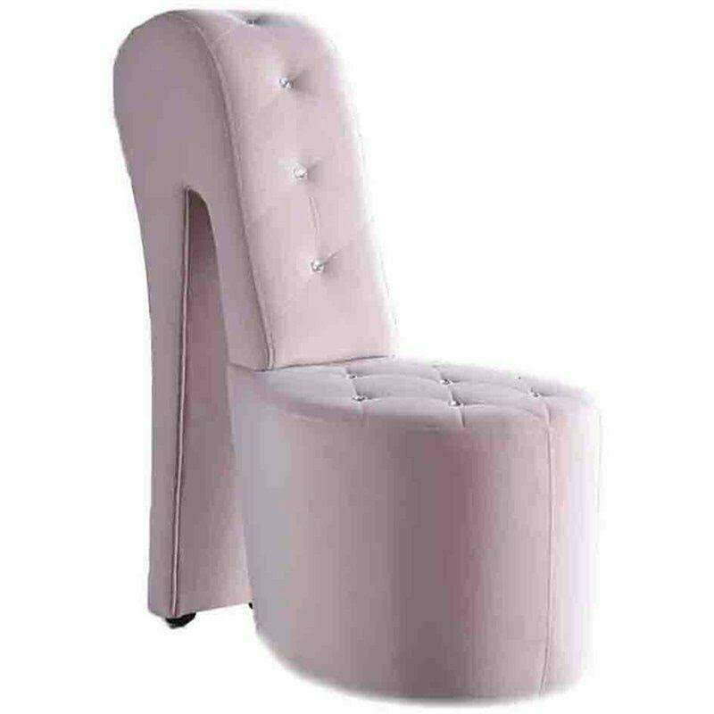 Pink Velvet Shoe Chair V601874