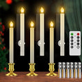 Gold Flameless LED Taper Candles with Remote Controls F145245