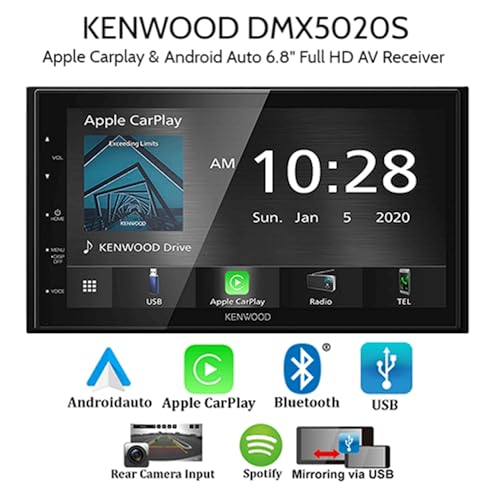 Double DIN Bluetooth Car Stereo Receiver with 6.2" Touchscreen C974360