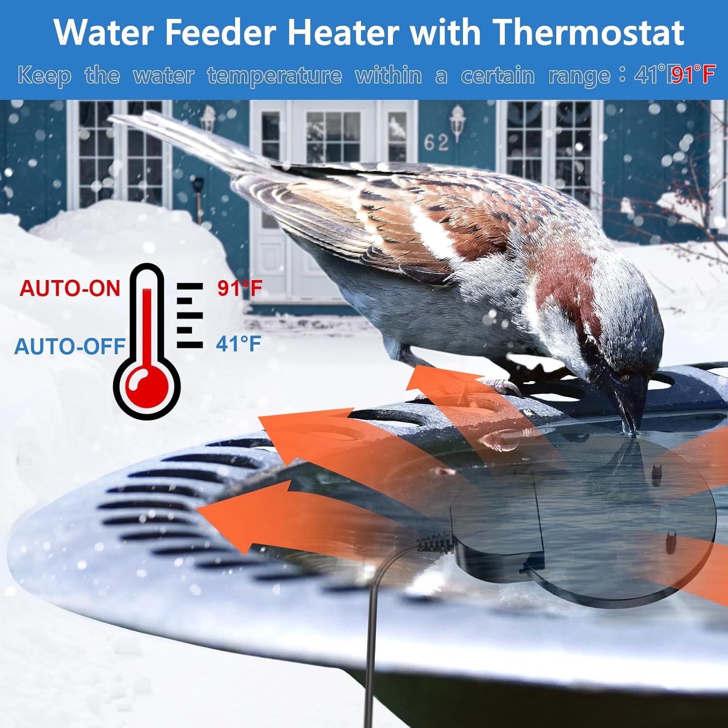 500W Submersible Bird Bath Heater Aluminum Cast E88910
