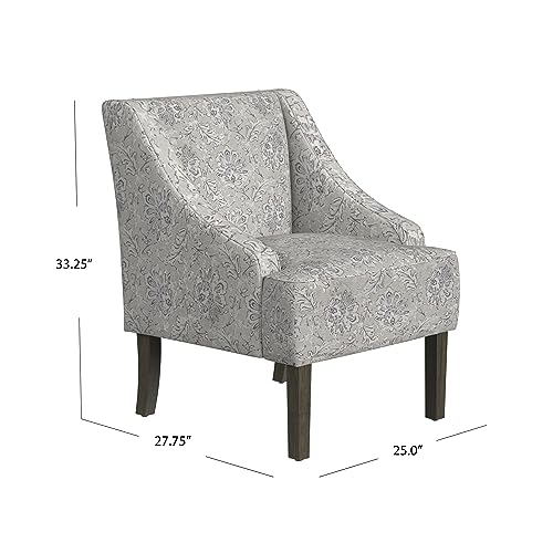 Velvet Swoop Arm Accent Chair Suri Blue T354